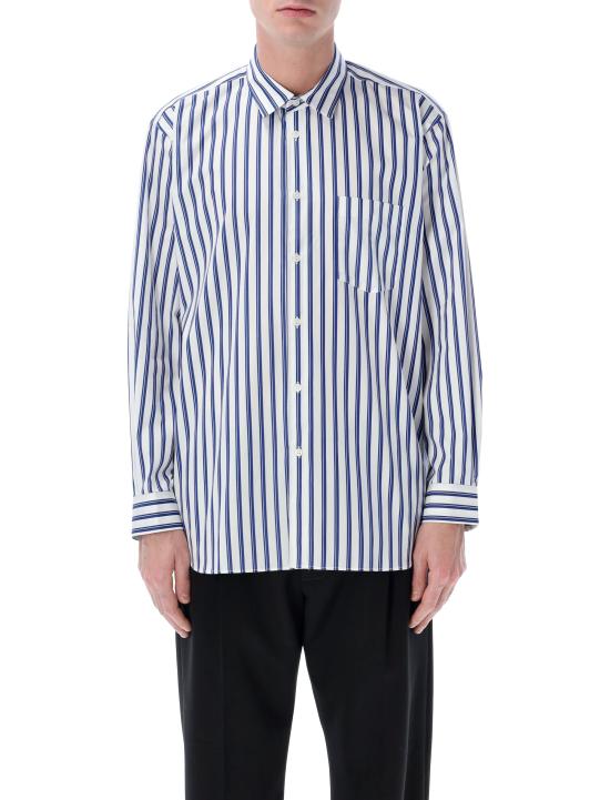 26SS 꼼데가르송 긴팔 셔츠 FZB115060 2 WHITE BLUE STRIPES
