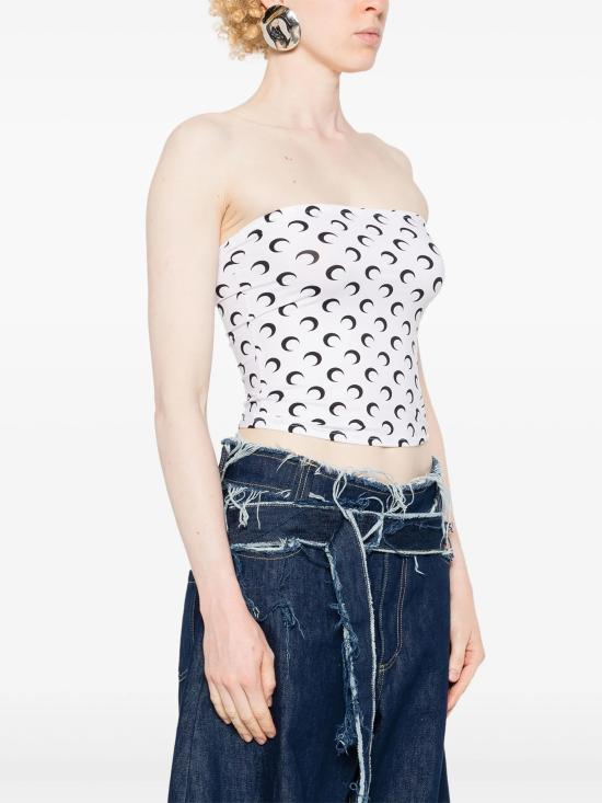 26SS 마린세르 반팔 티셔츠 WTS011ACJER0001 WH00 WHITE BLACK MOON - MARINE SERRE