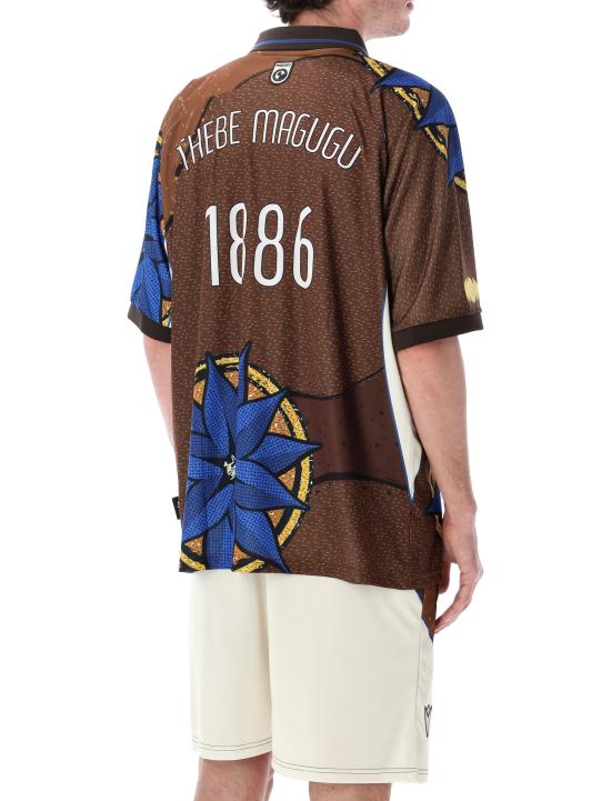 26SS 판토폴라도로 반팔 티셔츠 FMTHD U19B68 BROWN BLUE - PANTOFOLA D'ORO