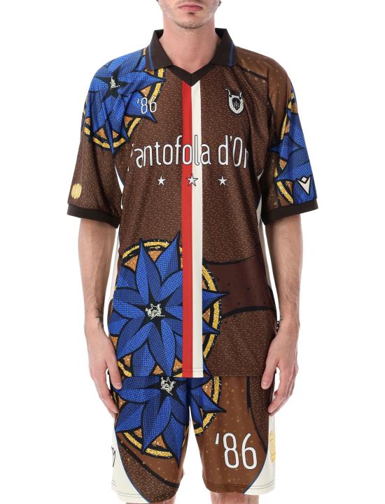 26SS 판토폴라도로 반팔 티셔츠 FMTHD U19B68 BROWN BLUE