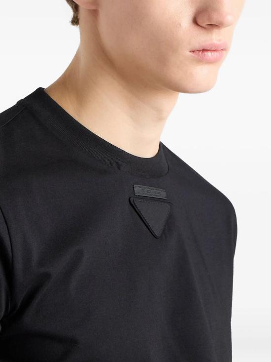 26SS 프라다 쉐이퍼블 코튼 티셔츠 UJN97911CD F0002 BLACK - PRADA