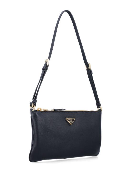 26SS 프라다 브루 트라이앵글 로고 숄더백 1BC2382CYS F0002 BLACK - PRADA