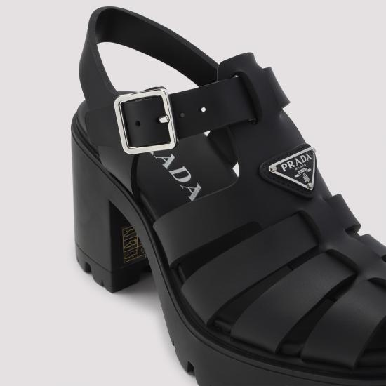 26SS 프라다 러버 플랫폼 샌들 1X267OF0903LKK F0002 BLACK - PRADA