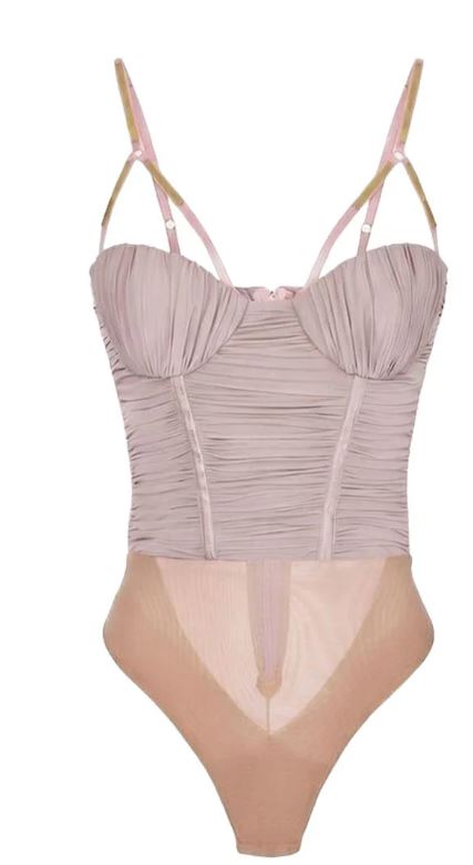 26SS 엘리자베타프랜치 바디수트 티셔츠 BO01961E2 EA1 Nude - ELISABETTA FRANCHI