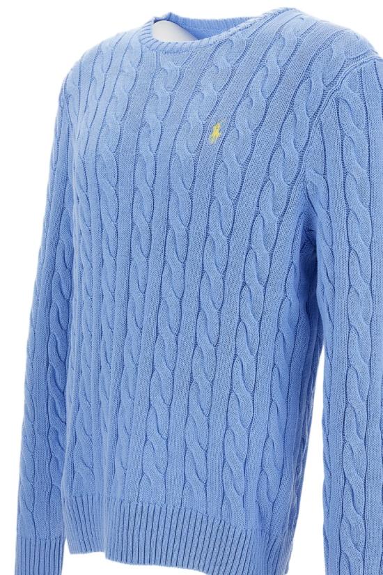 26SS 폴로 랄프로렌 로고 자수 케이블 니트 스웨터 710775885535AUSTINBLUE Blue - POLO RALPH LAUREN