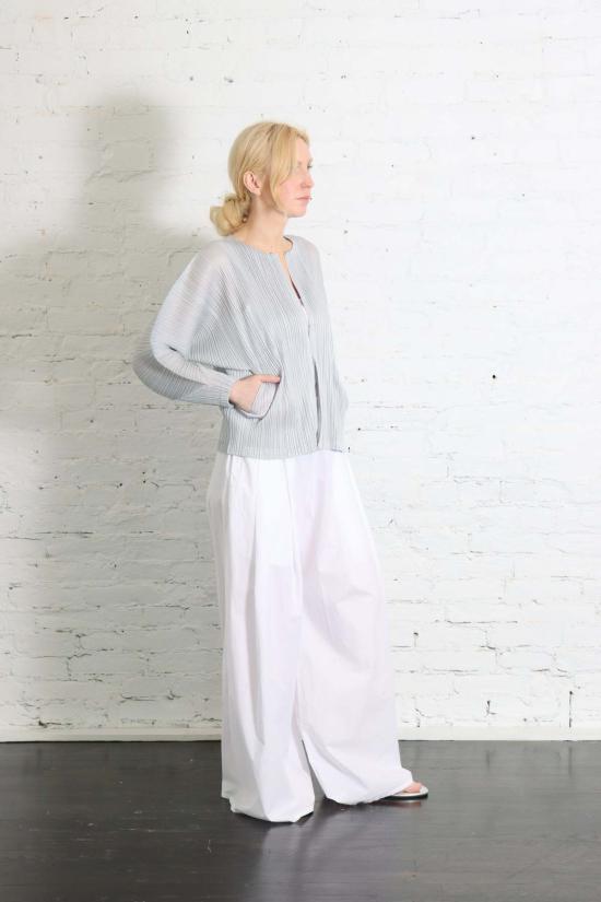  플리츠플리즈 가디건 이세이 미야케 플리츠 플리즈 4월 월간 컬러 지퍼업 - PLEATS PLEASE