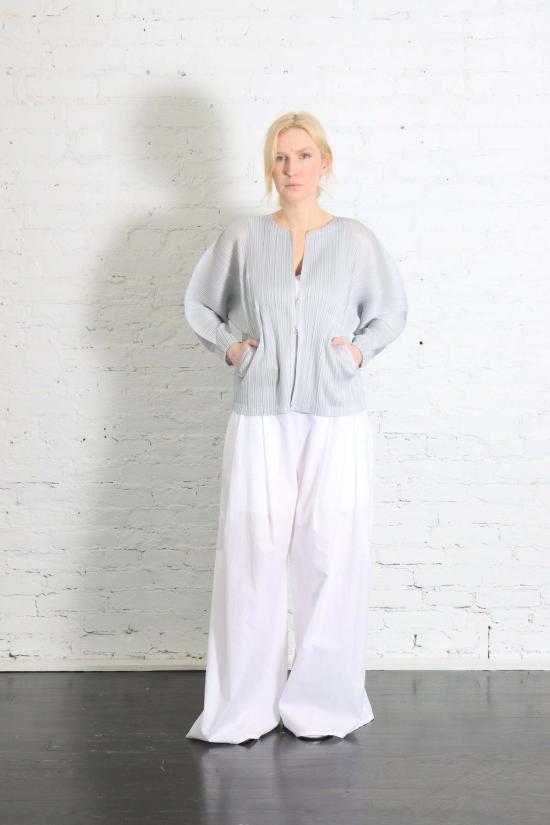  플리츠플리즈 가디건 이세이 미야케 플리츠 플리즈 4월 월간 컬러 지퍼업 - PLEATS PLEASE