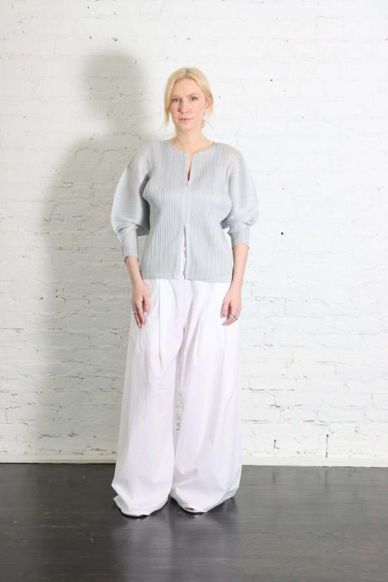  플리츠플리즈 가디건 이세이 미야케 플리츠 플리즈 4월 월간 컬러 지퍼업 - PLEATS PLEASE