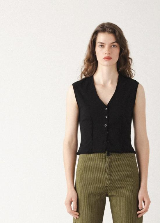  프레리 언더그라운드 블라우스 루머스 탑 블랙