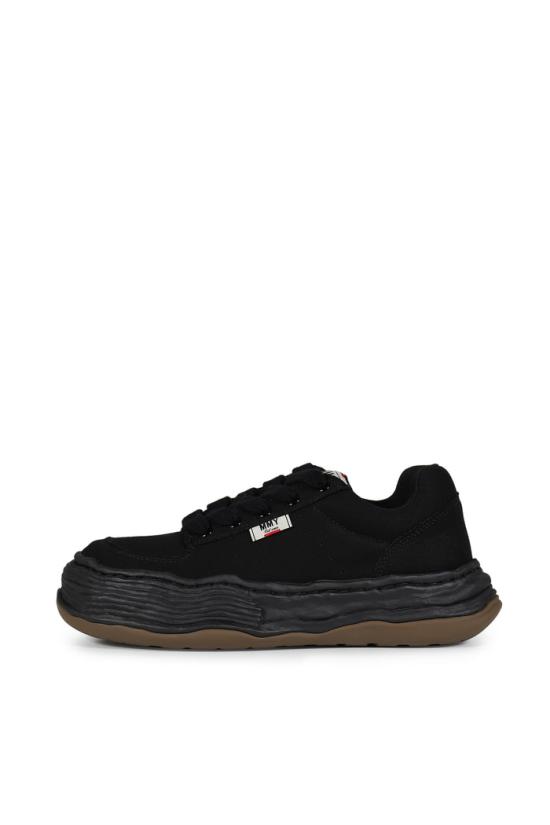 26SS 메종 미하라 야스히로 올리버 OG 솔 캔버스 로우탑 스니커즈 A15FW704 BLK BLACK DOM