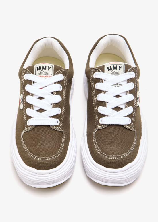 26SS 메종 미하라 야스히로 올리버 OG 솔 캔버스 로우탑 스니커즈 A15FW704 BRN BROWN DOM