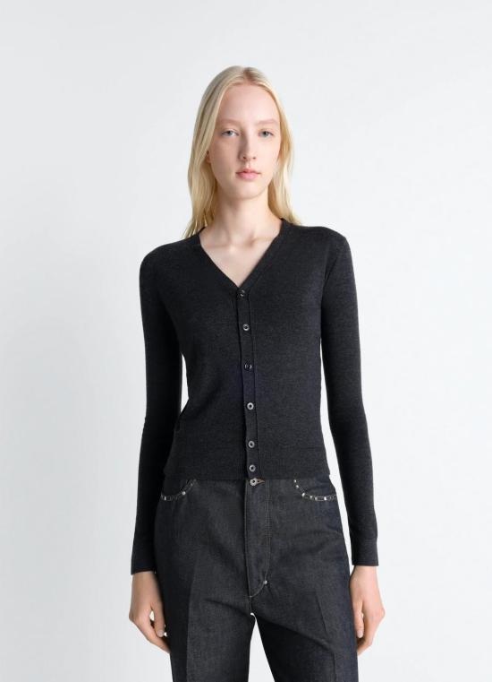 26SS 르메르 브이넥 버튼 가디건 파인 울 PO0025 LK1045 981 DOM - LEMAIRE