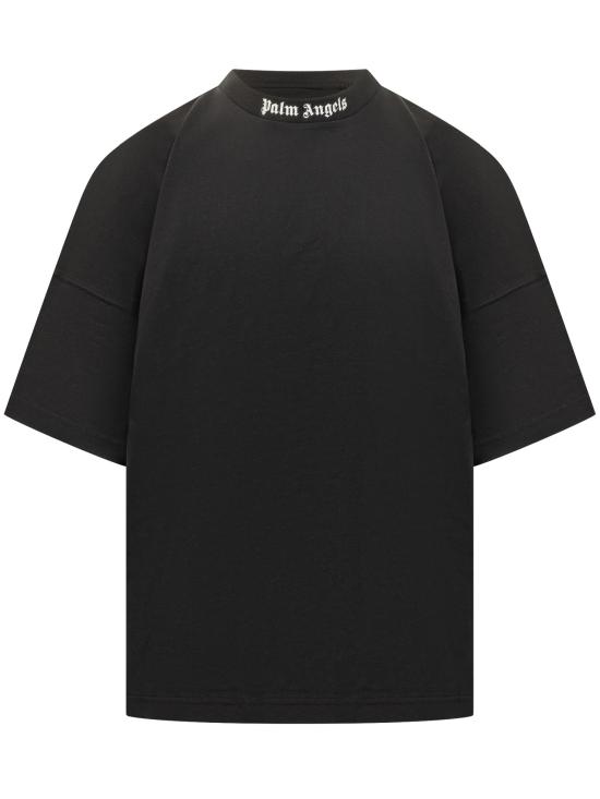 26SS 팜앤젤스 반팔 티셔츠 PMAA10BS26JER001 1003 BLACK OFF WHITE