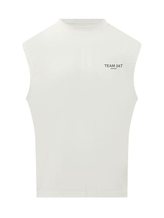 26SS 리프레젠트 민소매 티셔츠 247M100139 72 FLAT WHITE