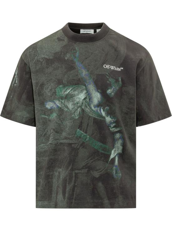 26SS 오프화이트 반팔 티셔츠 44MAA120S26J00 D001 VINTAGE BLACK