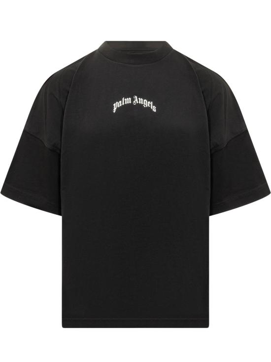 26SS 팜앤젤스 반팔 티셔츠 PMAA10BS26JER007 1003 BLACK OFF WHITE