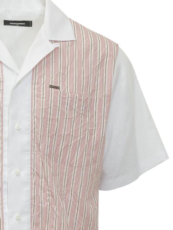 26SS 디스퀘어드2 반팔 셔츠 S71DM0837D35477 001F PINK WHITE - DSQUARED2