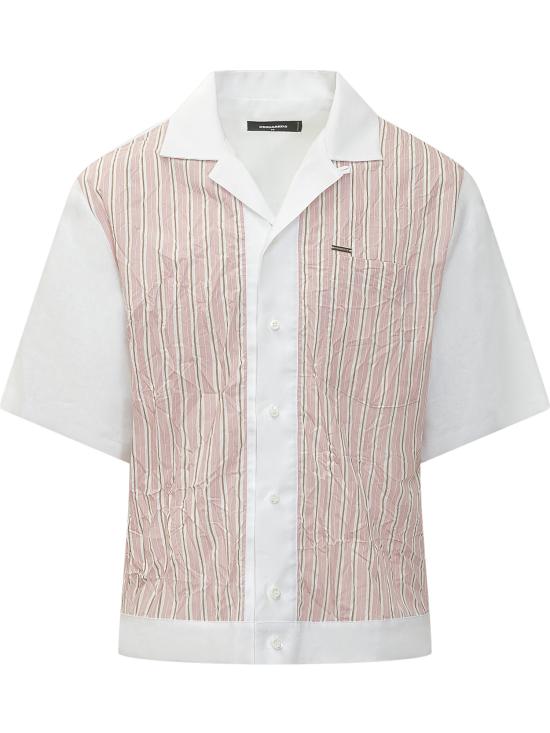 26SS 디스퀘어드2 반팔 셔츠 S71DM0837D35477 001F PINK WHITE