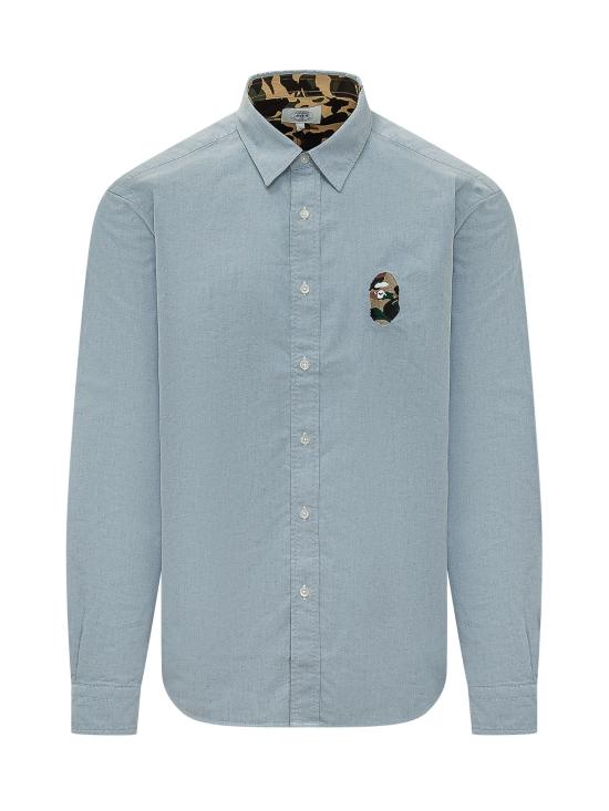 26SS 베이프 긴팔 셔츠 001SHM301005M SAX