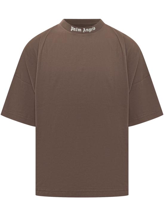 26SS 팜앤젤스 반팔 티셔츠 PMAA10BS26JER001 6003 BROWN OFF WHITE