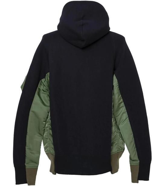 26SS 사카이 후드 티셔츠 2608496 378 L GRAY OFF WHITE - SACAI