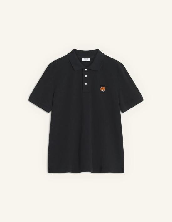 26SS 메종키츠네 폭스 헤드 레귤러 폴로 티셔츠 PM00209KP0002 P199 BLACK