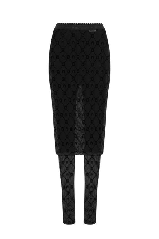 26SS 마린세르 롱 스커트 WSK134ACJER0005 BK99 BLACK