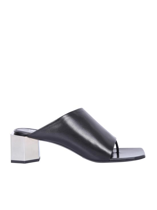  오프화이트 뮬/슬리퍼 OWIJ011S21 LEA001 1000 Black
