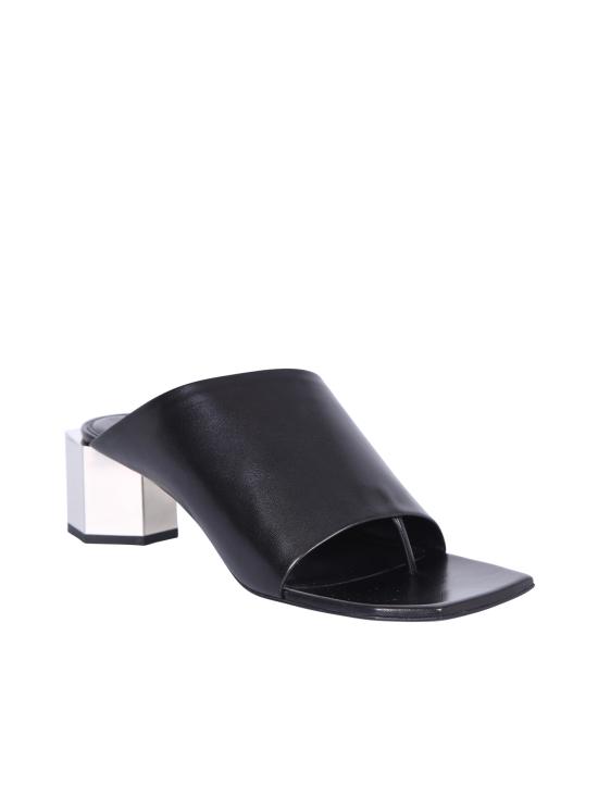  오프화이트 뮬/슬리퍼 OWIJ011S21 LEA001 1000 Black - OFF WHITE