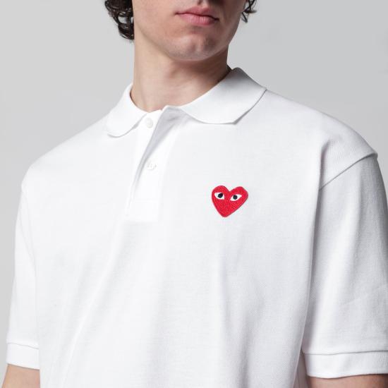 26SS 꼼데가르송 폴로 티셔츠 AXT006051CO White - COMME DES GARCONS