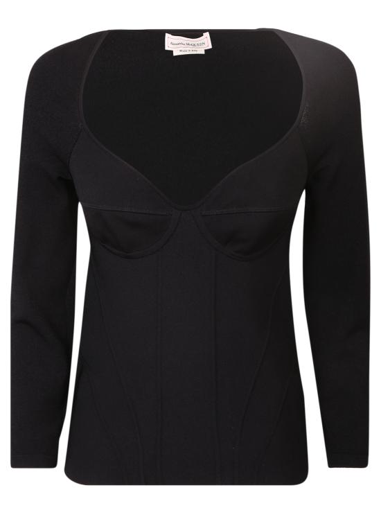  알렉산더 맥퀸 긴팔 티셔츠 698403 Q1A0W 1000 Black