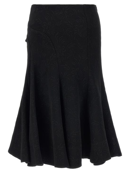 26SS 드리스 반 노튼 미디 스커트 2610108213265900 Black - DRIES VAN NOTEN