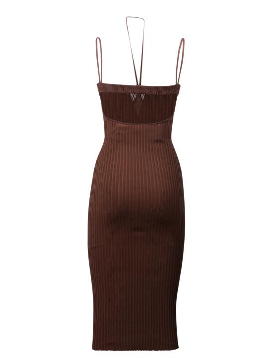  안드레아 아다모 미디 원피스 DR0903 1477 003 Brown - ANDREA ADAMO