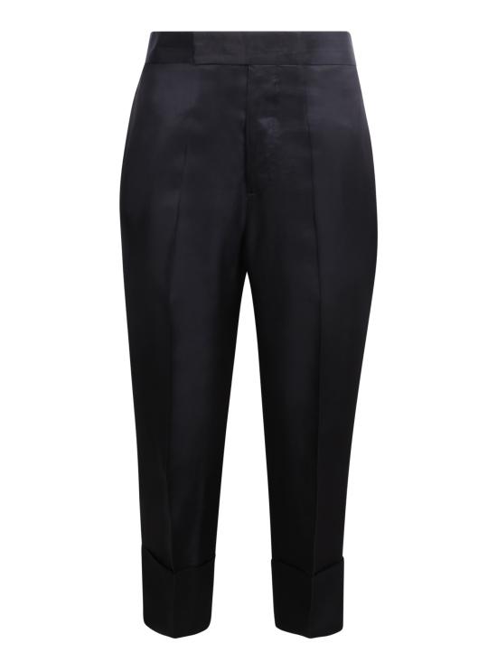  사피오 스트레이트 팬츠 N9 TWILL SETA NERO Black
