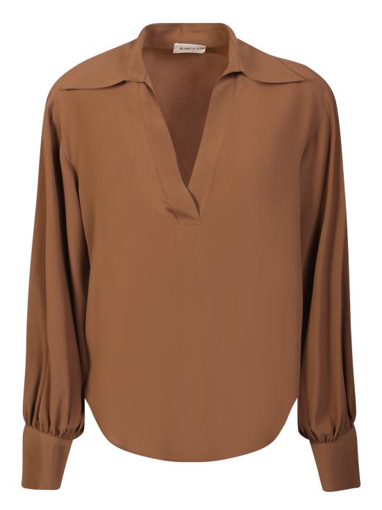  블랑카 비타 긴팔 티셔츠 BENJAMIN 7504 MARRONE Brown