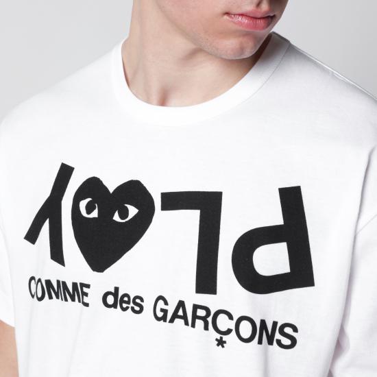 26SS 꼼데가르송 반팔 티셔츠 AXT068051CO White - COMME DES GARCONS