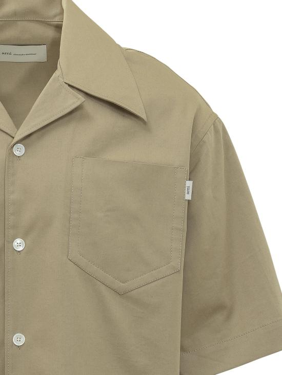 26SS 아미 반팔 셔츠 USH811CO0214 A036 BEIGE TAUPE - AMI