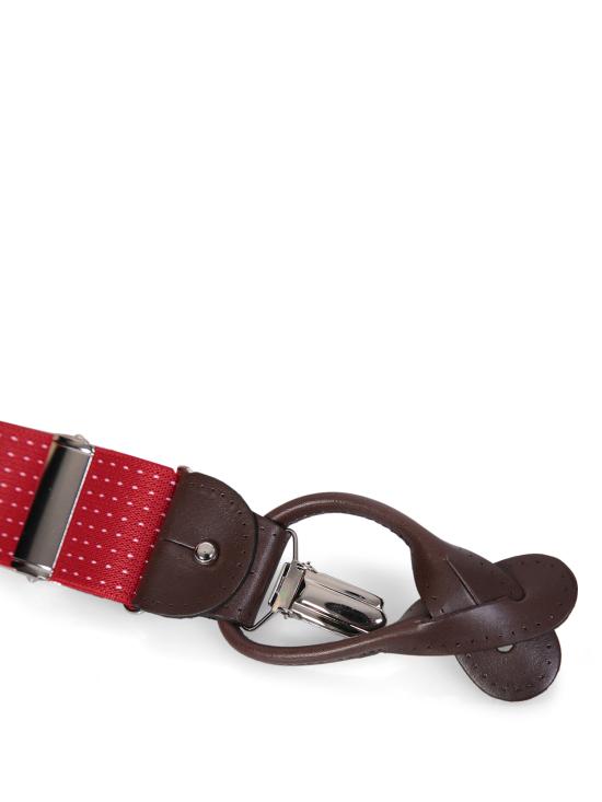  델 오글리오 가죽 벨트 BRACE35 05 01 Red - DELL'OGLIO