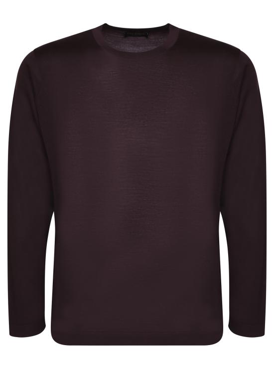  델 오글리오 긴팔 티셔츠 TS0ML RM16R 390 Bordeaux