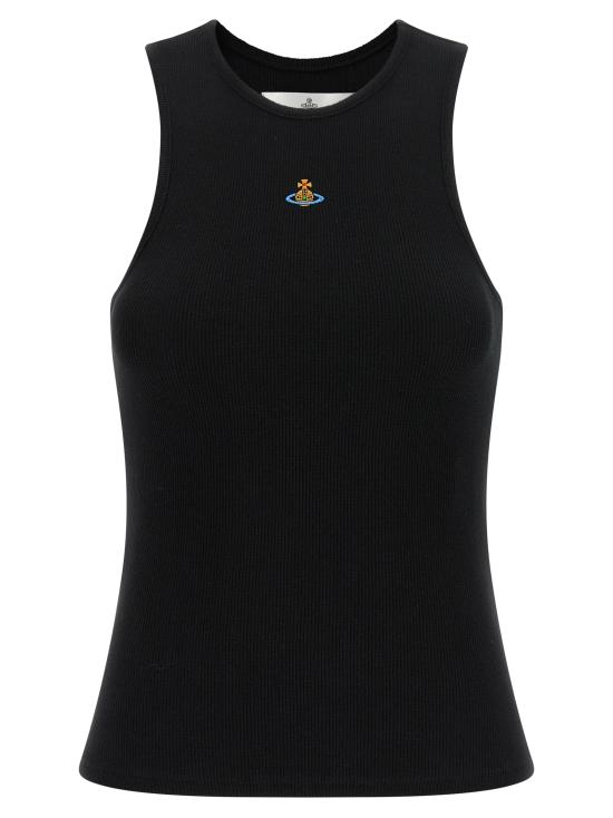 26SS 비비안웨스트우드 민소매 티셔츠 3G01003ZJ009CN401 Black