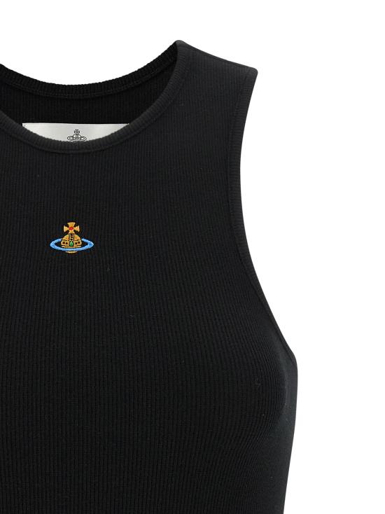 26SS 비비안웨스트우드 민소매 티셔츠 3G01003ZJ009CN401 Black - VIVIENNE WESTWOOD