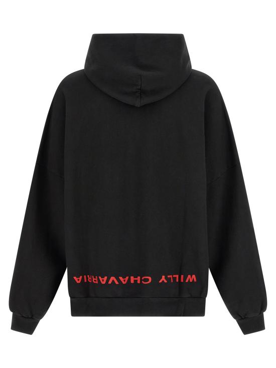 26SS 윌리 차바리아 후드 티셔츠 WCJSY0241001 Black - WILLY CHAVARRIA