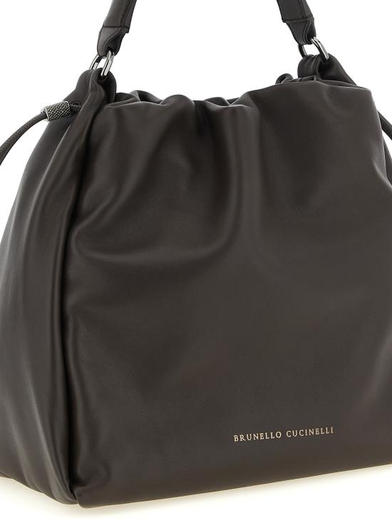 26SS 브루넬로 쿠치넬리 소프트 가죽 멜로우 버킷 백 MBGPD3611C8279 Brown - BRUNELLO CUCINELLI