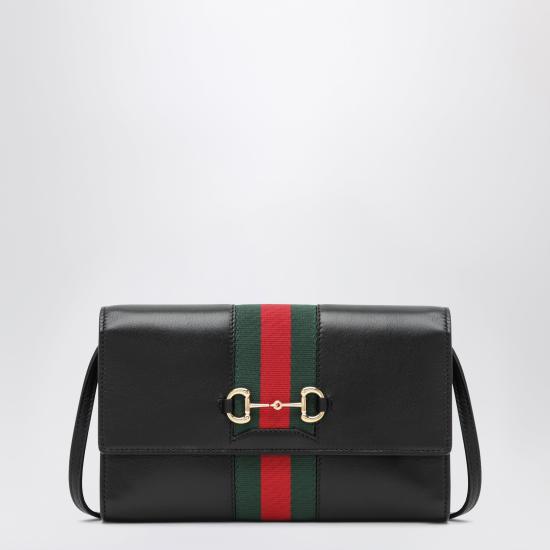 26SS 구찌 홀스빗 웹 스트랩 지갑 867120AAGOQ Black