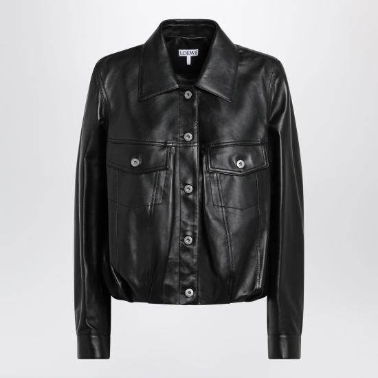 26SS 로에베 가죽 자켓 S540Y34L96LE Black