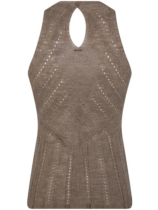 26SS 트윈셋 민소매 티셔츠 261TT3210 12454 GOLDEN GREEN LUREX - TWINSET