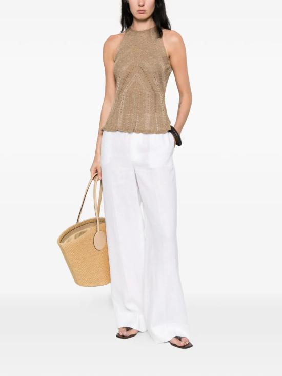 26SS 트윈셋 민소매 티셔츠 261TT3210 12454 GOLDEN GREEN LUREX - TWINSET