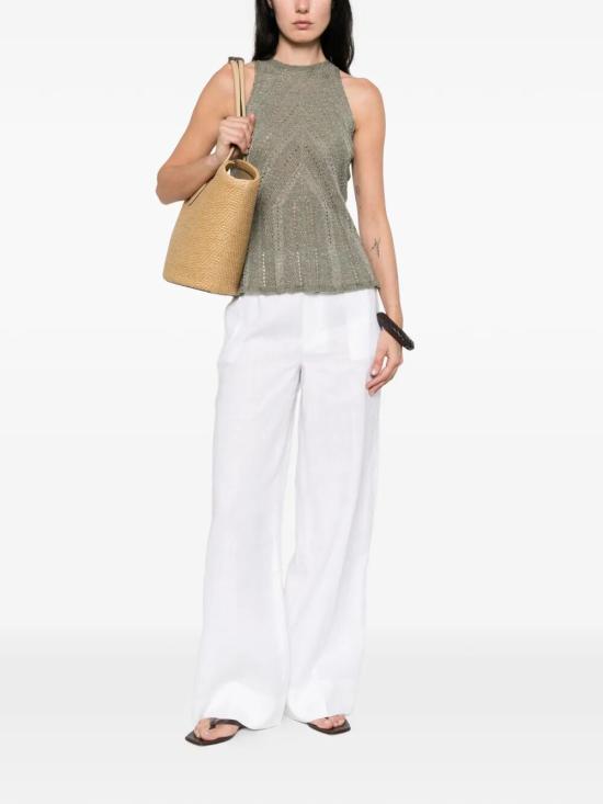 26SS 트윈셋 민소매 티셔츠 261TT3210 13565 LUREX LIGHT ALP GREEN - TWINSET