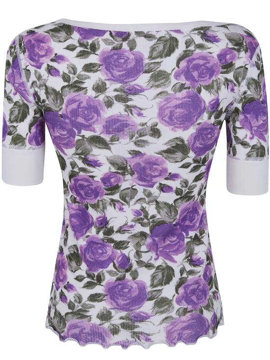 26SS 끌로에 반팔 티셔츠 CH26UJH56909 91O WHITE PURPLE - CHLOE