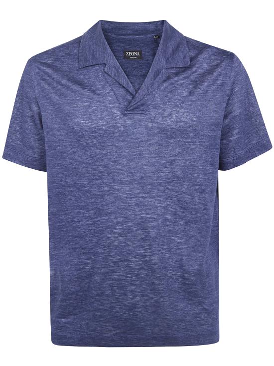 26SS 에르메네질도제냐 반팔 티셔츠 UH352A3 H747 B07 BLUE